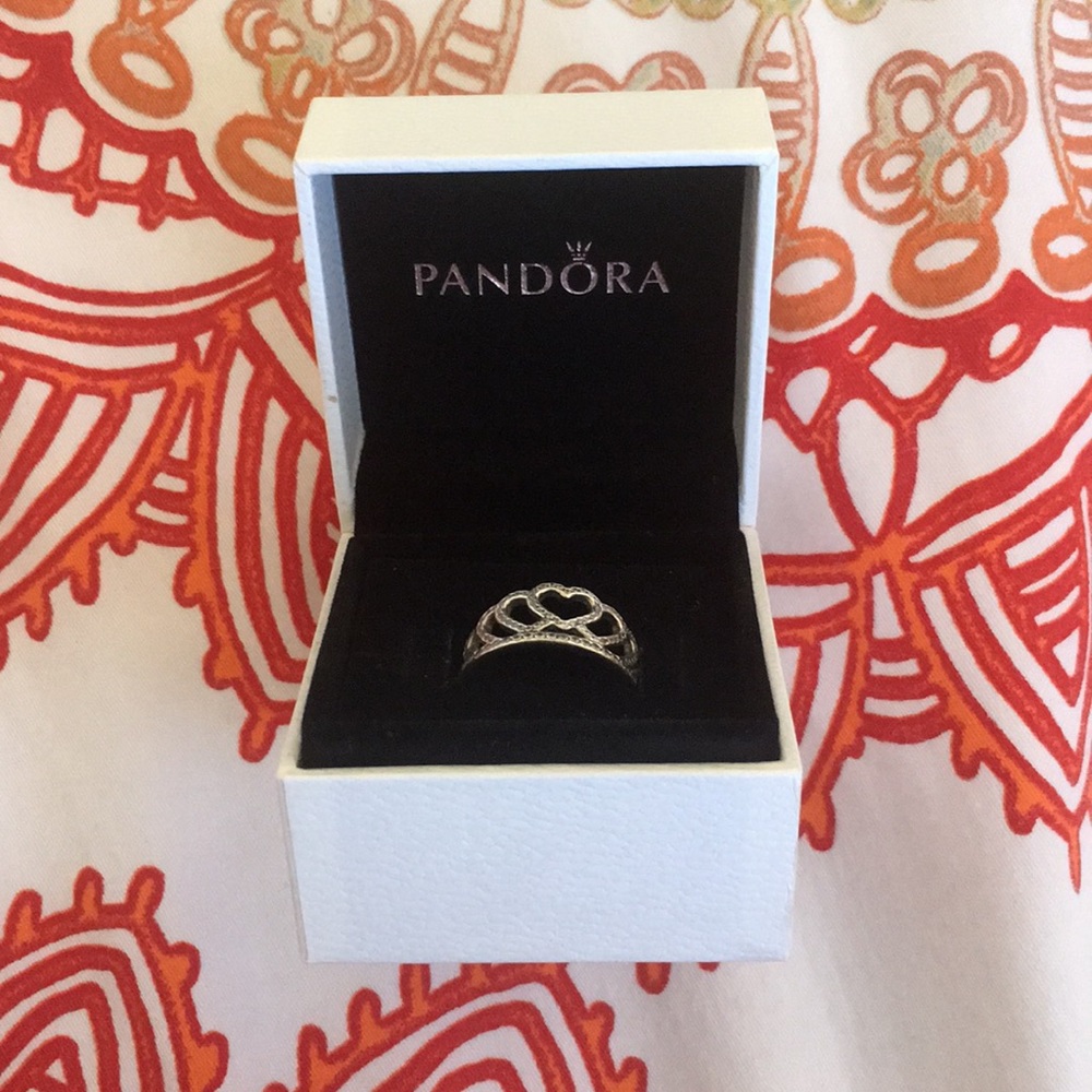 Pandora Hearts Tiara Ring, Clear CZ